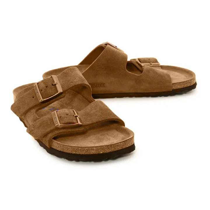 BIRKENSTOCK Sandales Arizona SFB Cuir Suède Chaussant Etroit  | Mink