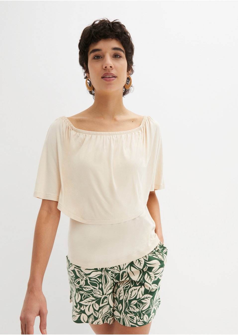 T-shirt à col Carmen