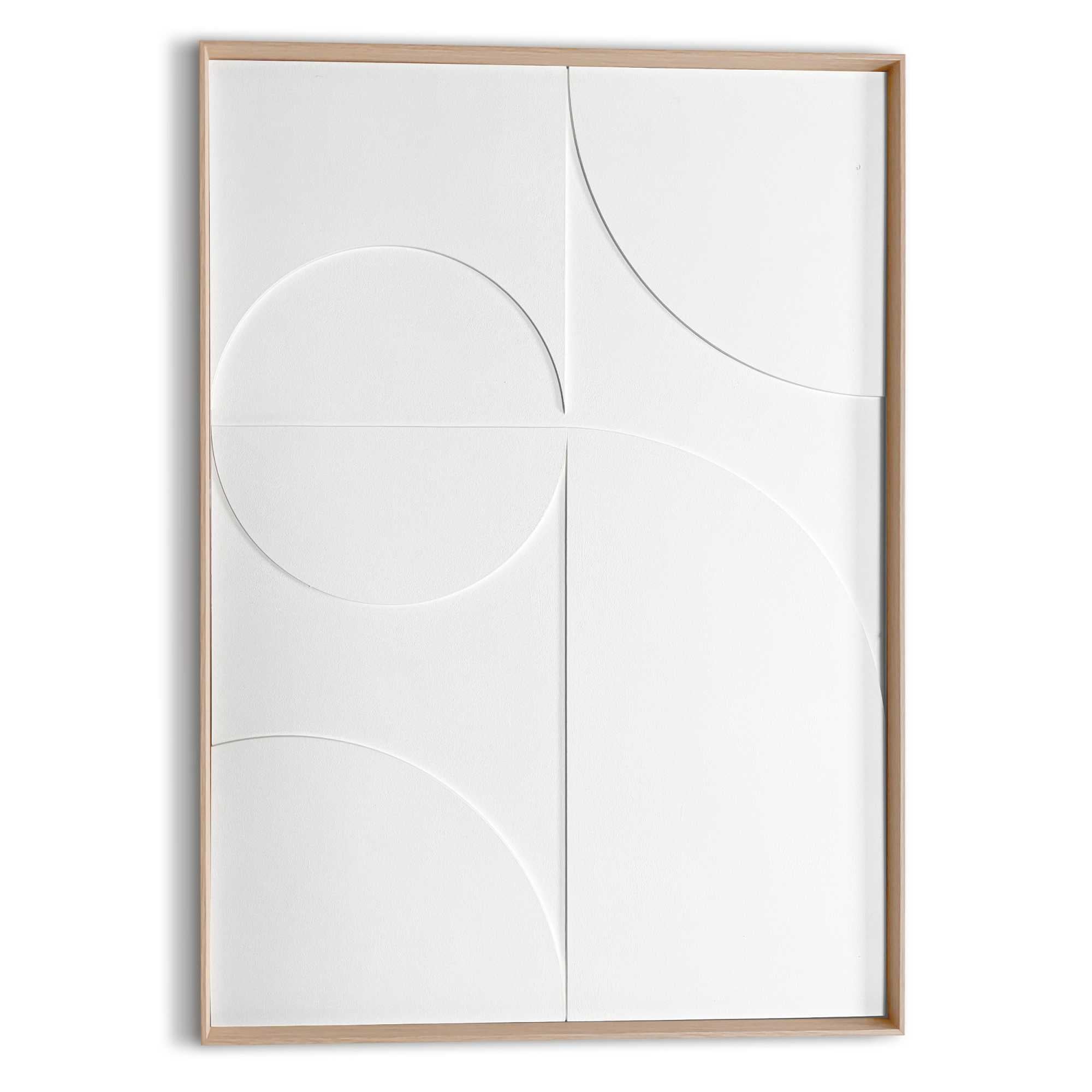 Reinders - Playing Relief Art Schilderij - 70 x 50 cm - Wit