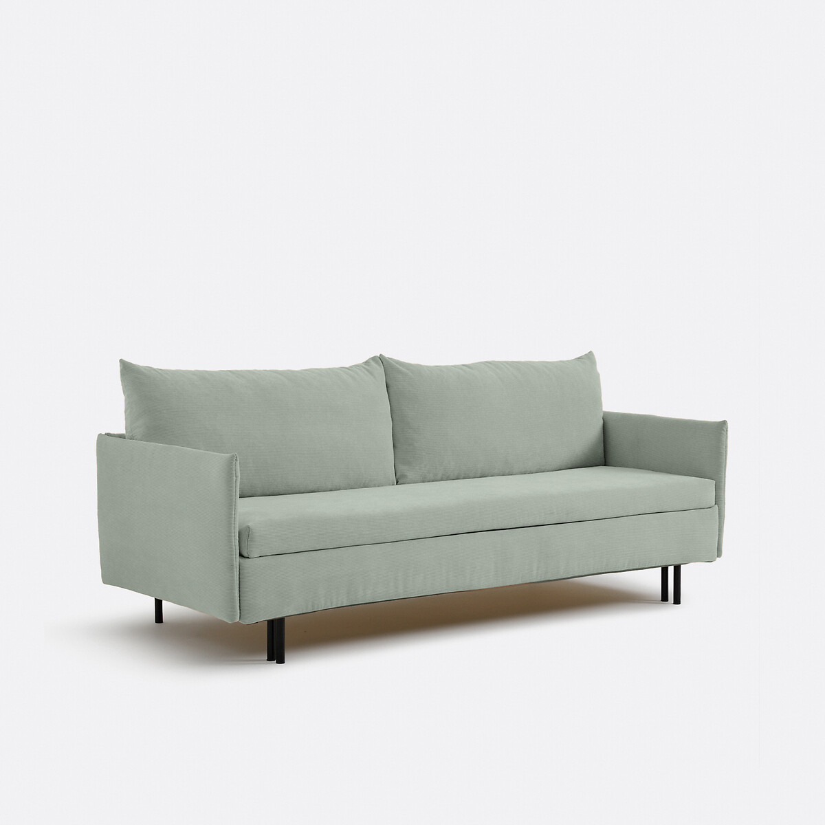 LA REDOUTE INTERIEURS<br>Sofá-cama de veludo cotelê fino, ZOFT