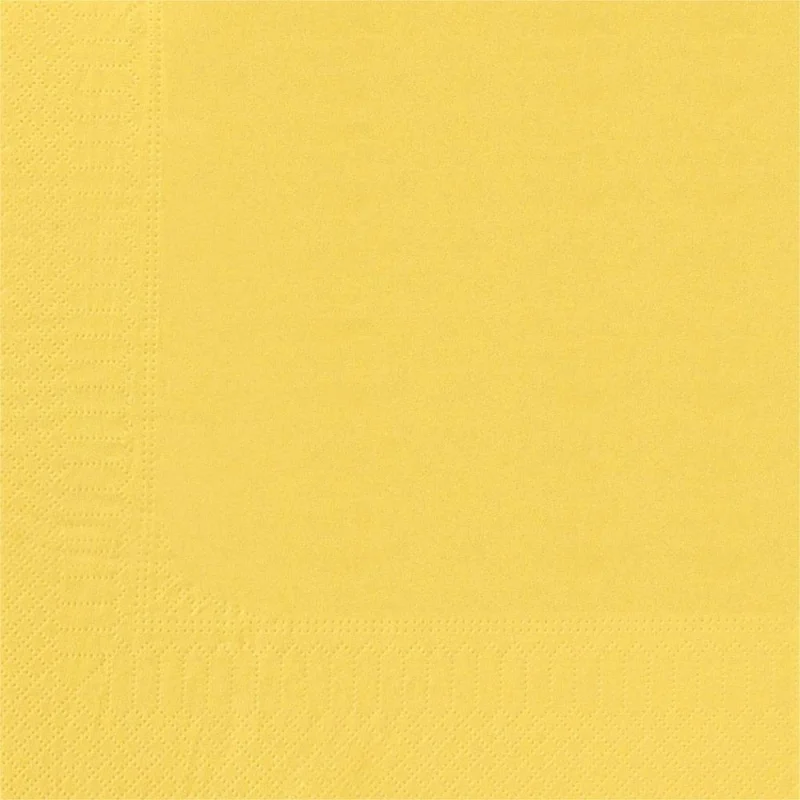 CGMP - Serviette de table ouate 30x30 - Jaune - x3200