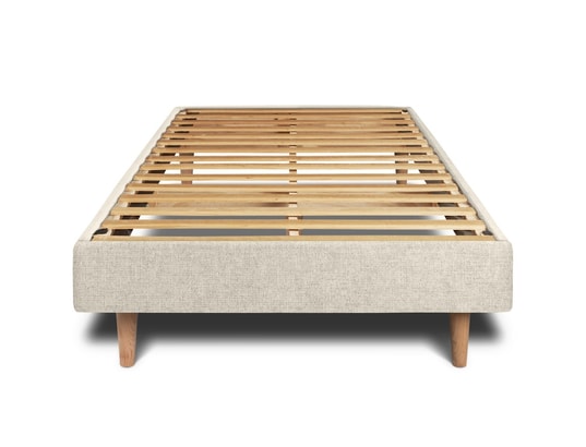 SOMMEIL DE PLOMB - Sommier  90 x 190 Sommier kit tissu beige clair 90x190 h29cm