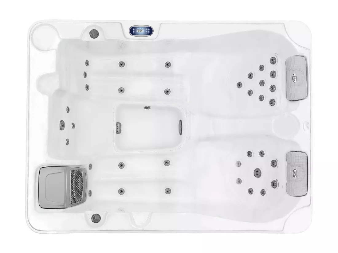 Spa 3 places blanc perlé - 35 jets - L210 x P158 x H73 cm - Système BALBOA - MAUPITI III