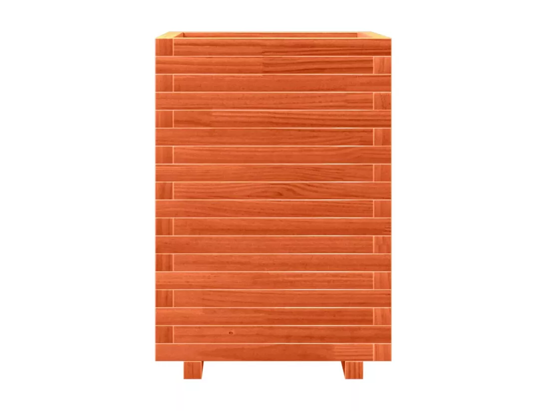 Jardinière bac lit surélevé bois marron 50 x 50 x 72 cm 02_0038465