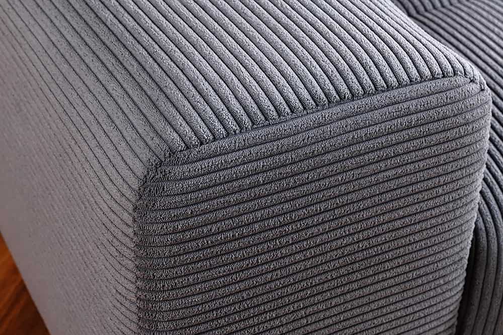 Modernes XXL Sofa ELEGANCIA 285cm anthrazit Cord inklusive Kissen Bigsofa