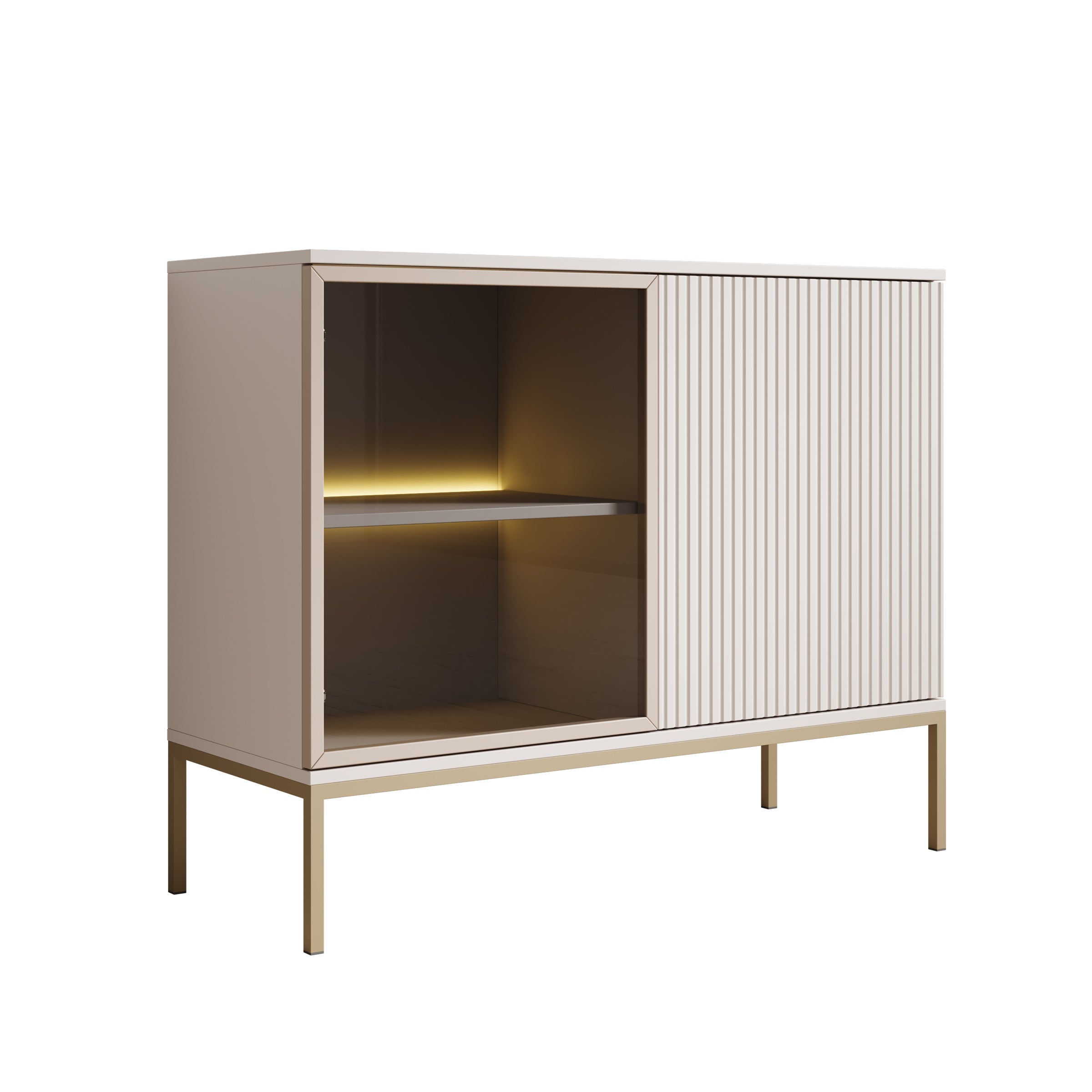 Meubella - Legend - Dressoir - Beige - 104x39x83 cm