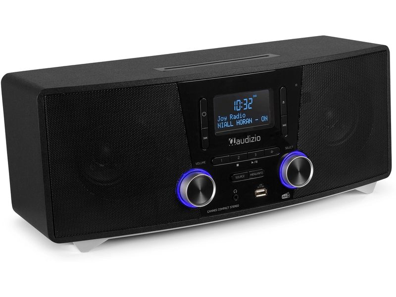 Audizio Micro-HiFi Anlage Cannes Schwarz DAB  Radio mit CD-Player