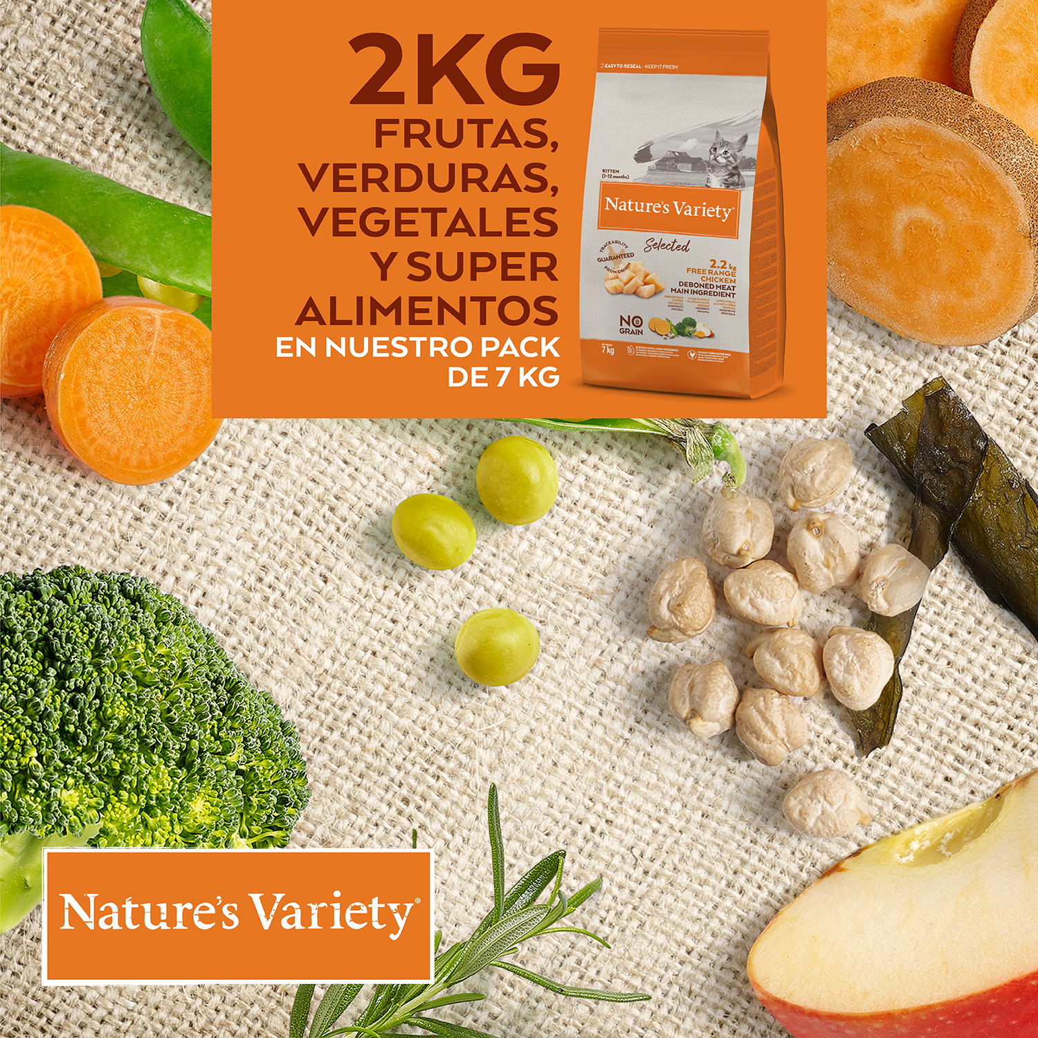 Ração para Gatos Nature's Variety Selected Kitten Chicken