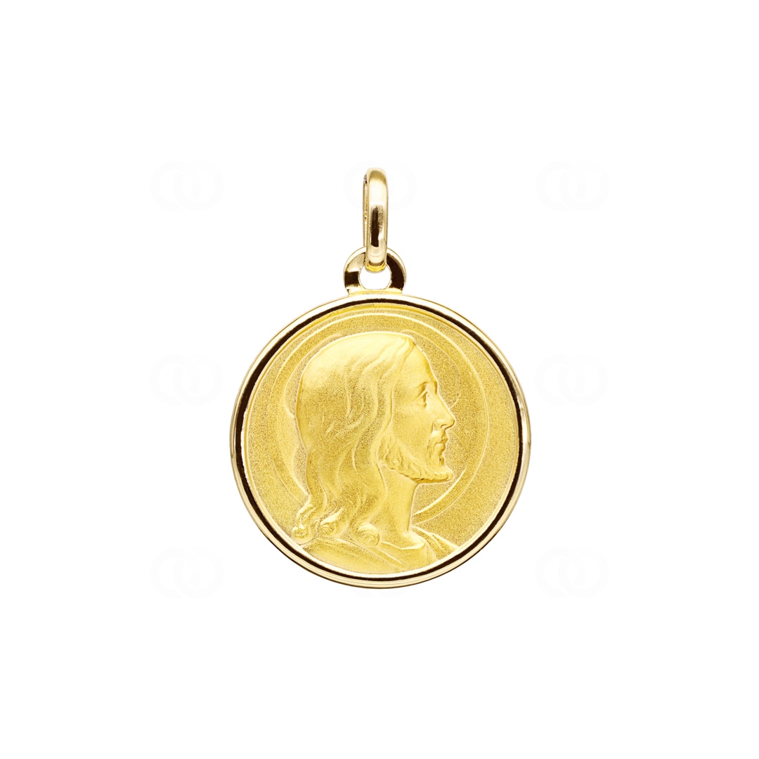 Anhänger 750/18 K Gelbgold Jesus Ø 19mm