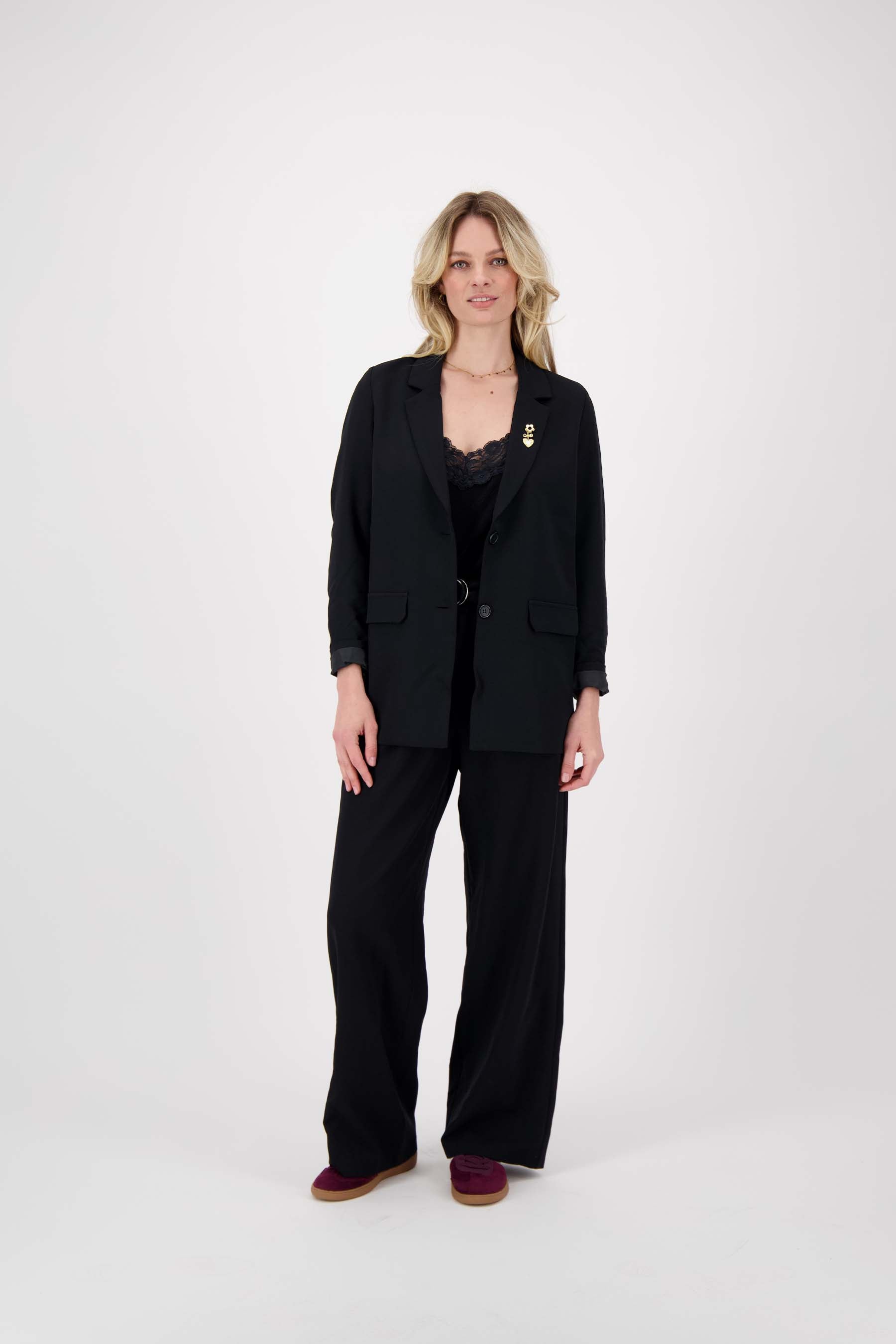wijde broek met ceintuur