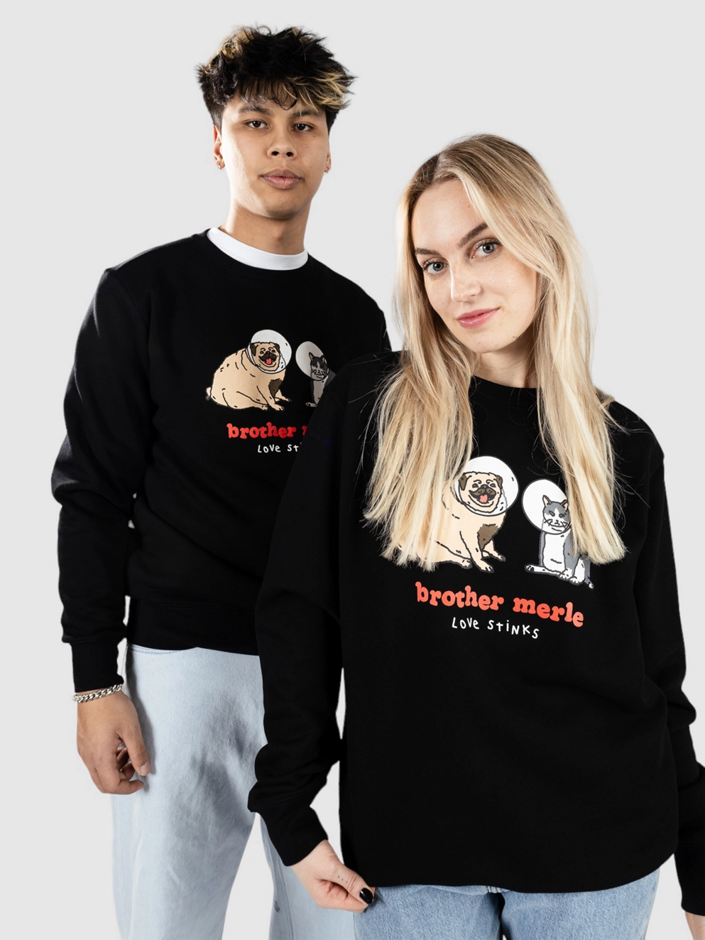 Brother Merle Love Stinks Sweater black
