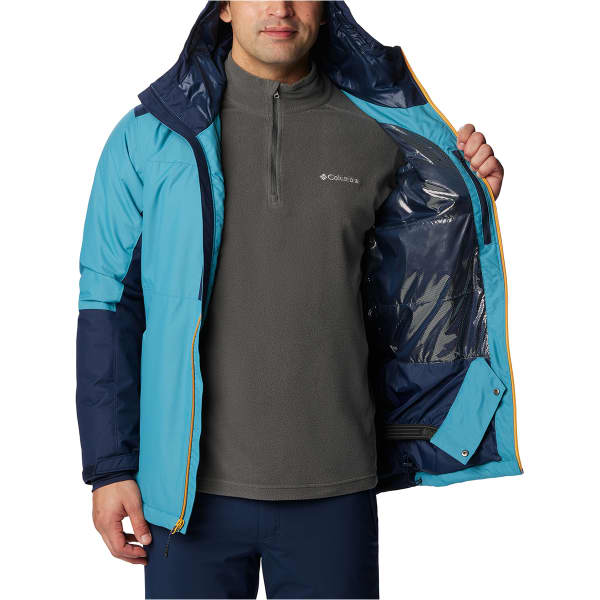 Veste de ski COLUMBIA TIMBERTURNER II JACKET SHASTA, COLLEGIATE NAVY, RAW HONEY GRAPHIC, RAW HONEY ZIP