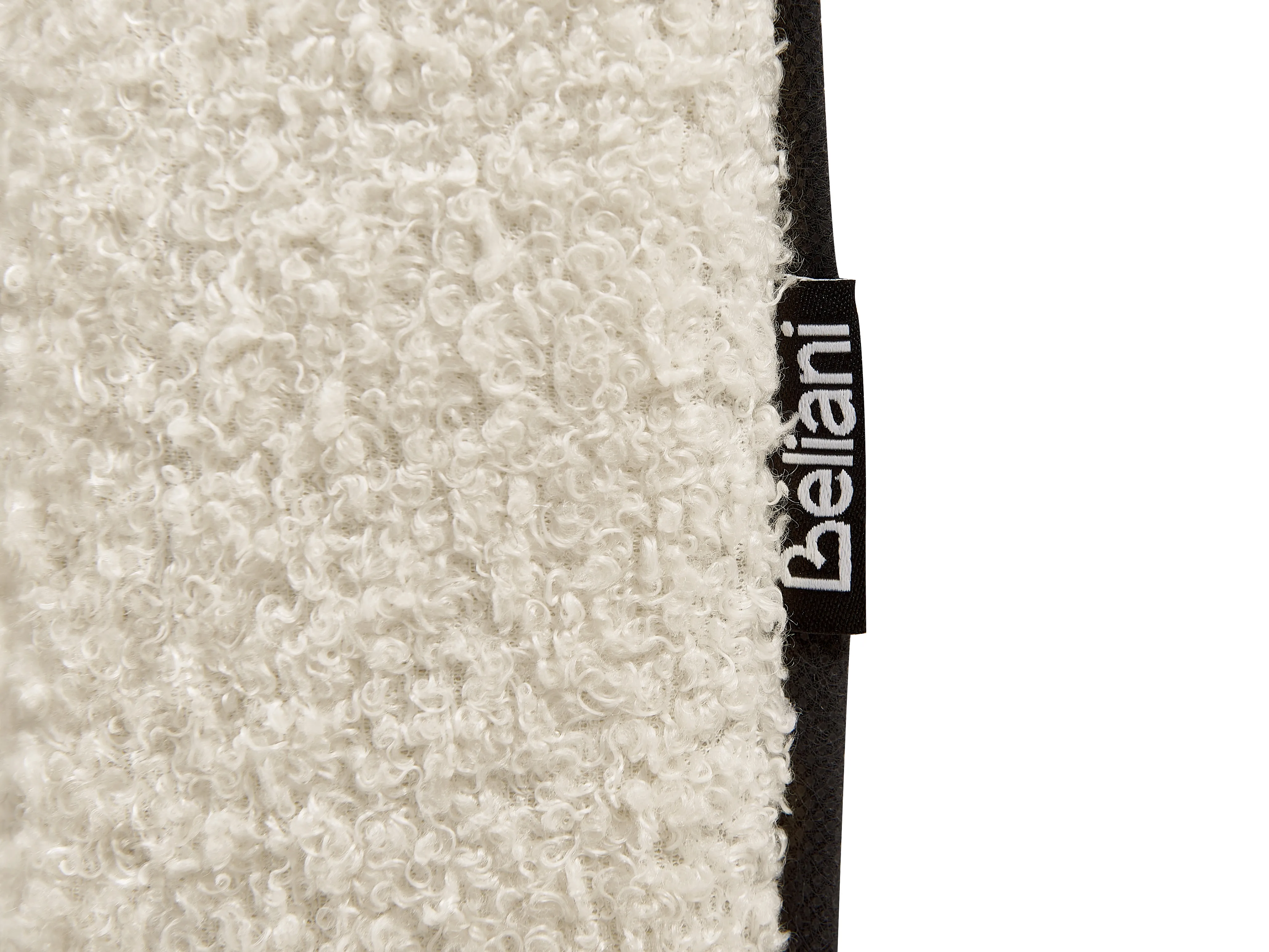 Bed met opbergruimte Bouclé CHADENET 180 x 200 cm Gebroken wit