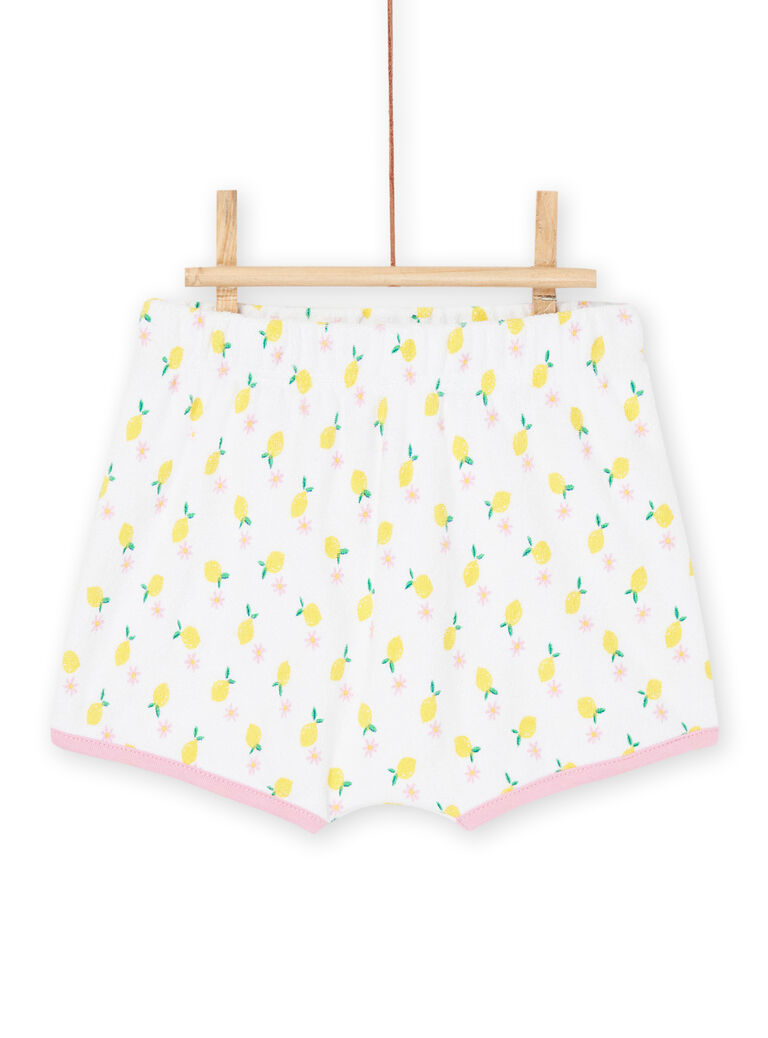Débardeur barbapapa à motif citron et short blanc à imprimé citrons