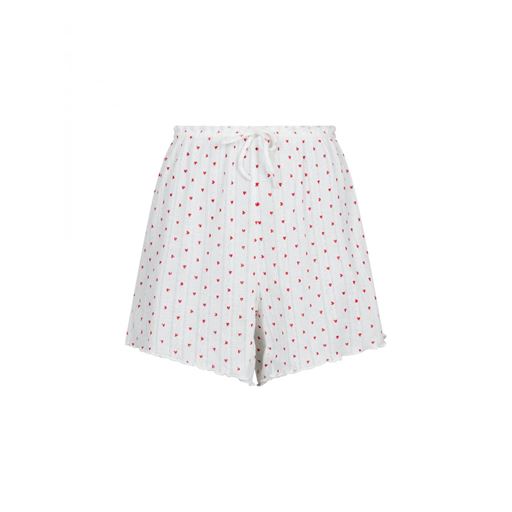 Neo Noir Merrit Pointelle Heart Shorts, White, 42