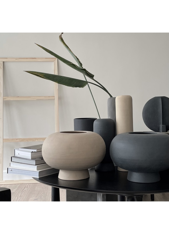 Kabin Vase Fat Black
