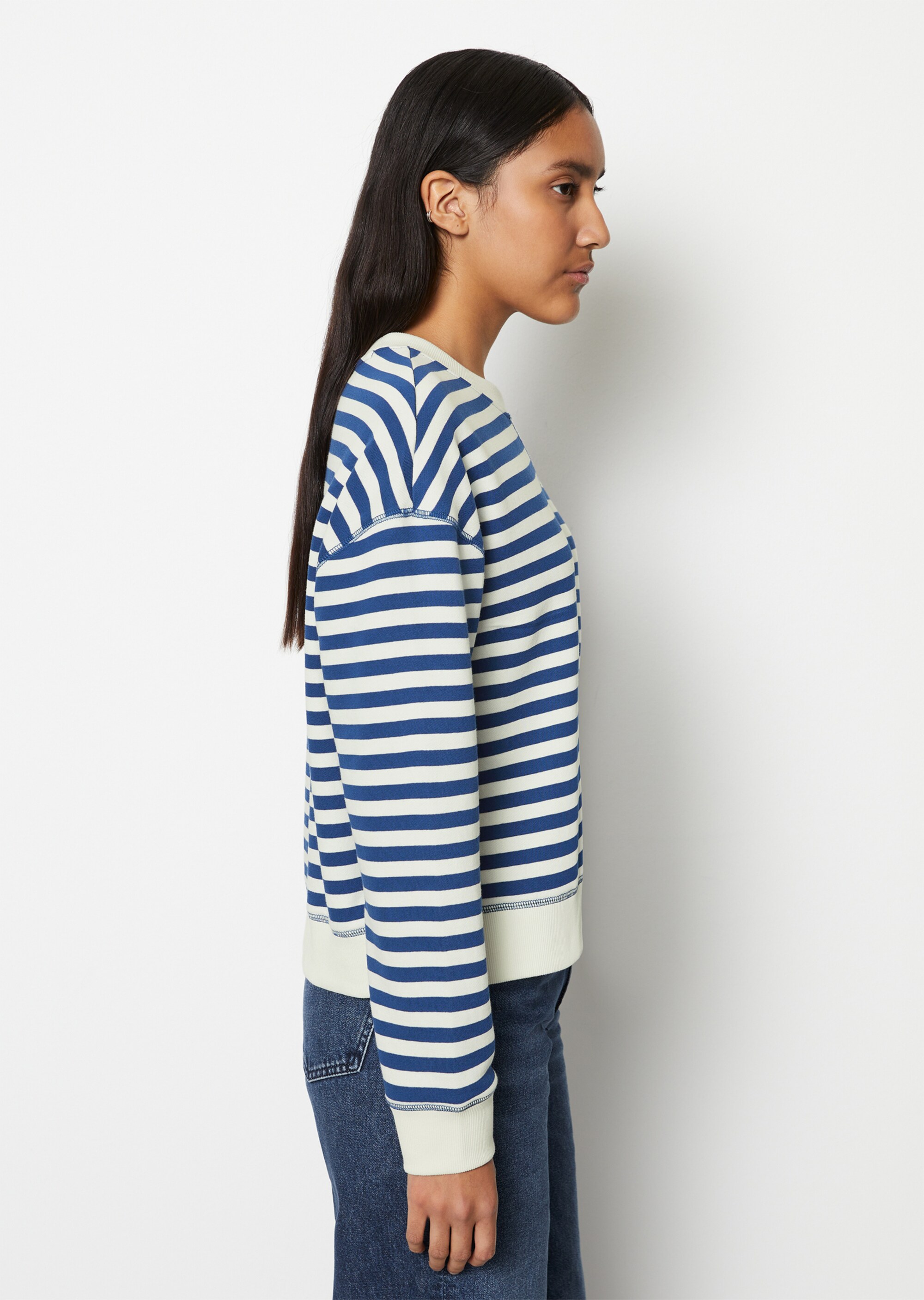 Ringel-Sweatshirt relaxed aus Organic Cotton