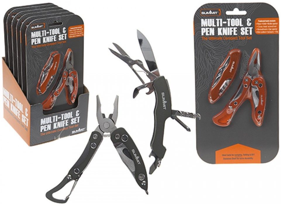 SET à 1xTool & 1xMesser 1 x 6 in 1 & 1 x 9 in 1 Stahl