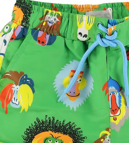 Stella McCartney Kids Bådeshorts -  Grøn m. Aber
