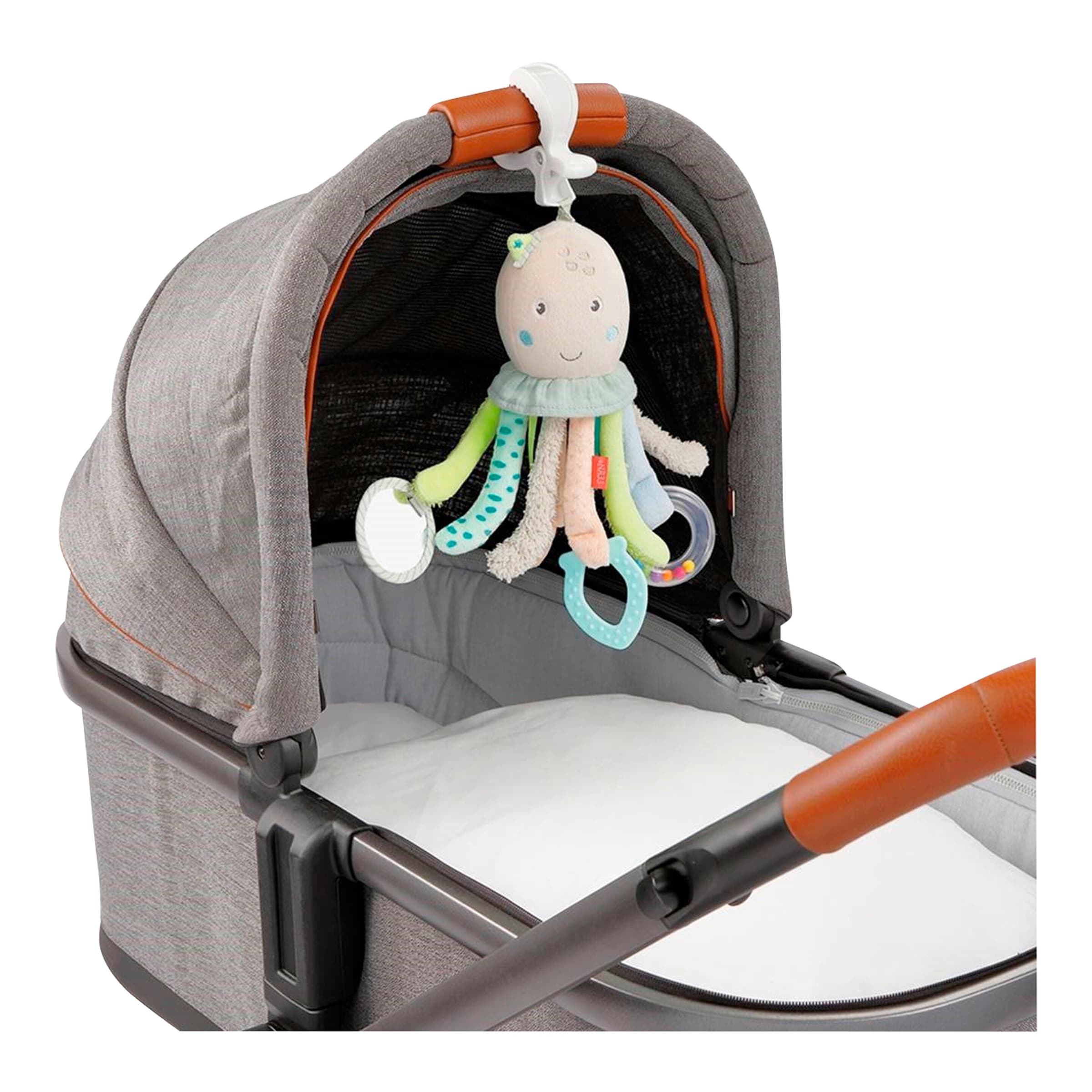 Fehn Hängespielzeug Activity-Oktopus mit Klemme Meereskinder