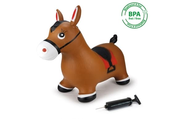 Jamara Hopping animal horse brown with pump, Dyr, 1 år, Brun