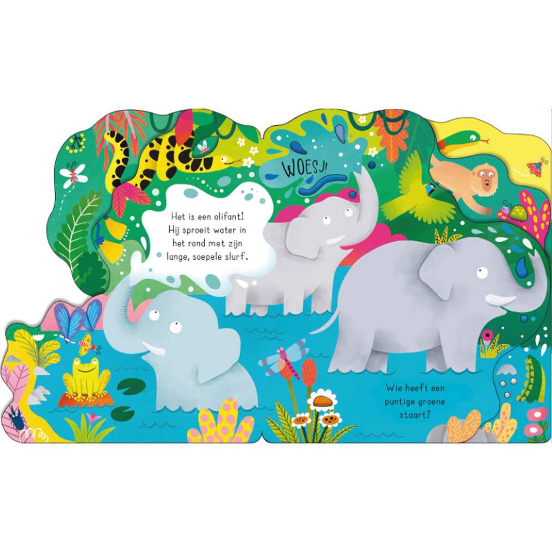 uitgeverij usborne wie zie je vandaag in de jungle?