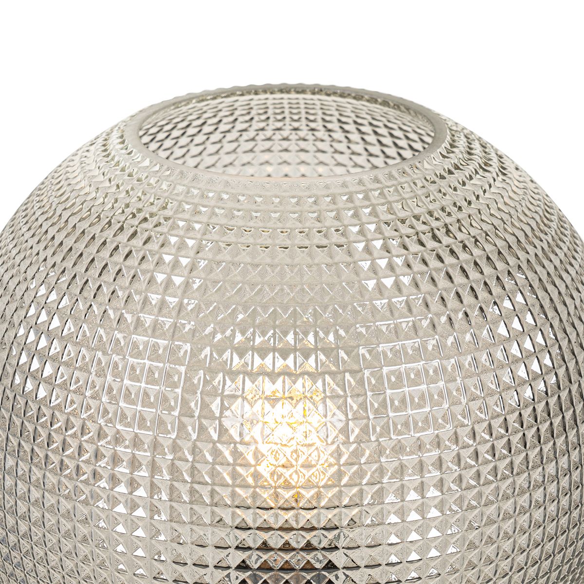 Design tafellamp zwart met smoke glas - Chico