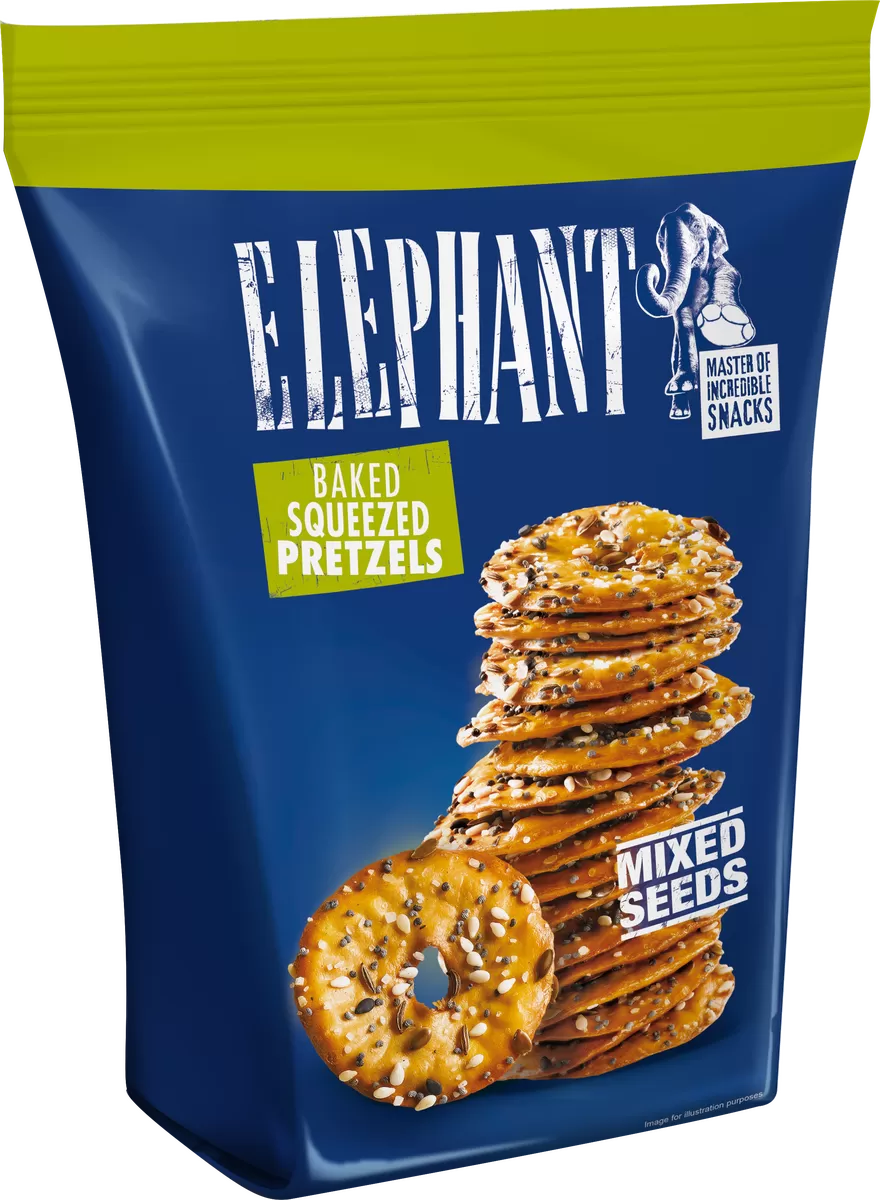 Elephant Pretzels with Mixed Seeds - 180 g