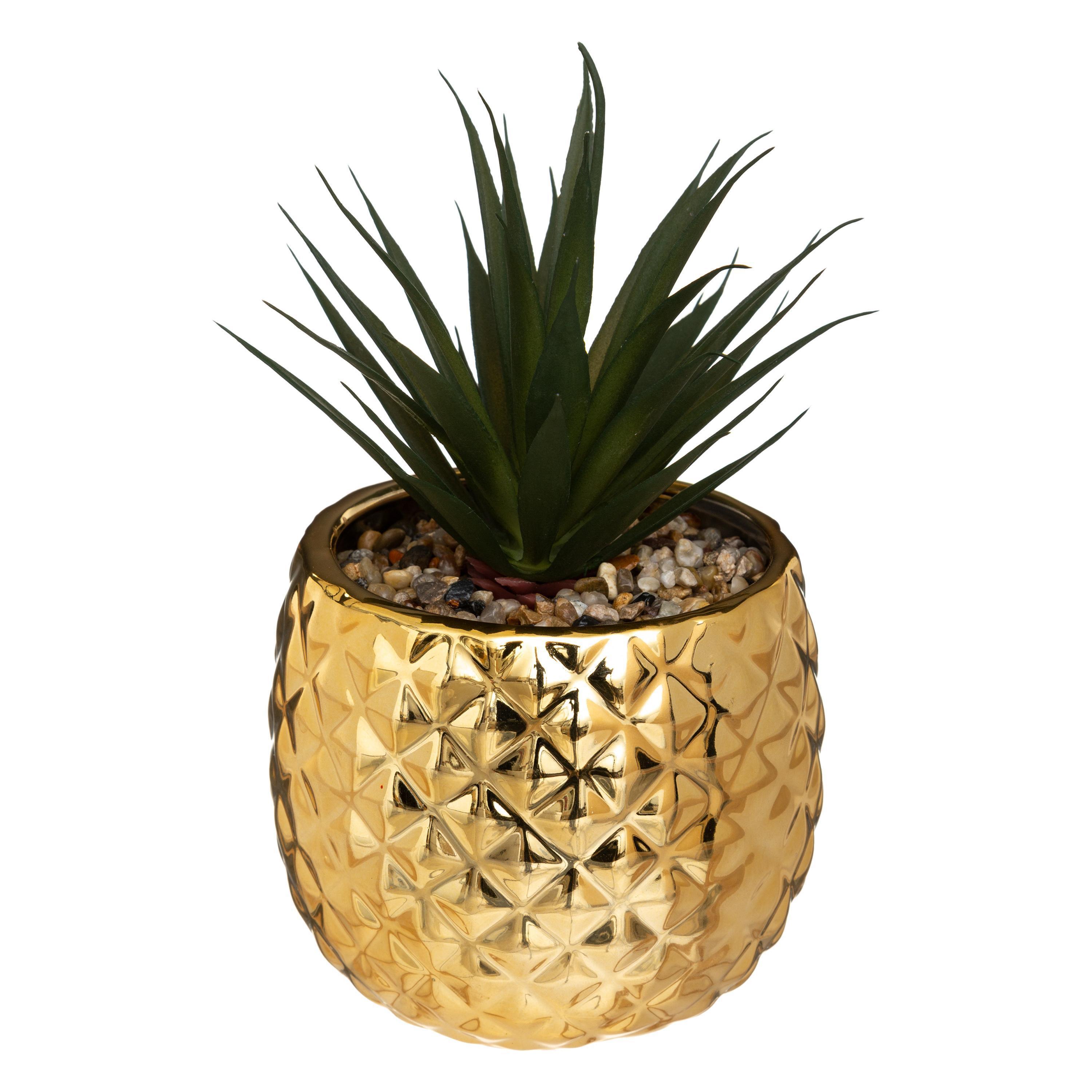 PLANTE ANANAS CERAMIQUE H.21CM