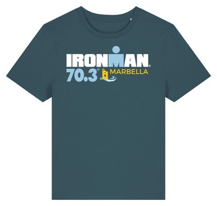 T-Shirt Manches Courtes Ironman 70.3 Marbella Bleu Turquoise Femme