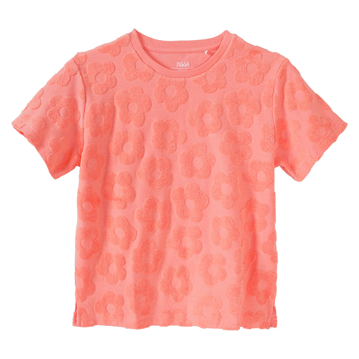 Yigga Mädchen Frottee-Shorty mit Ausbrenner-Muster apricot