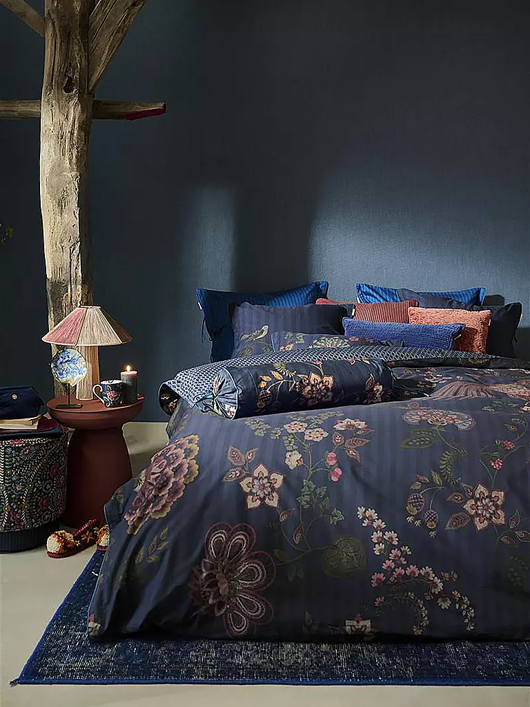 PIP STUDIO Perkal Bettwäsche BUENAS NOCHES 70x90cm/140x200cm Dark Blue dunkelblau