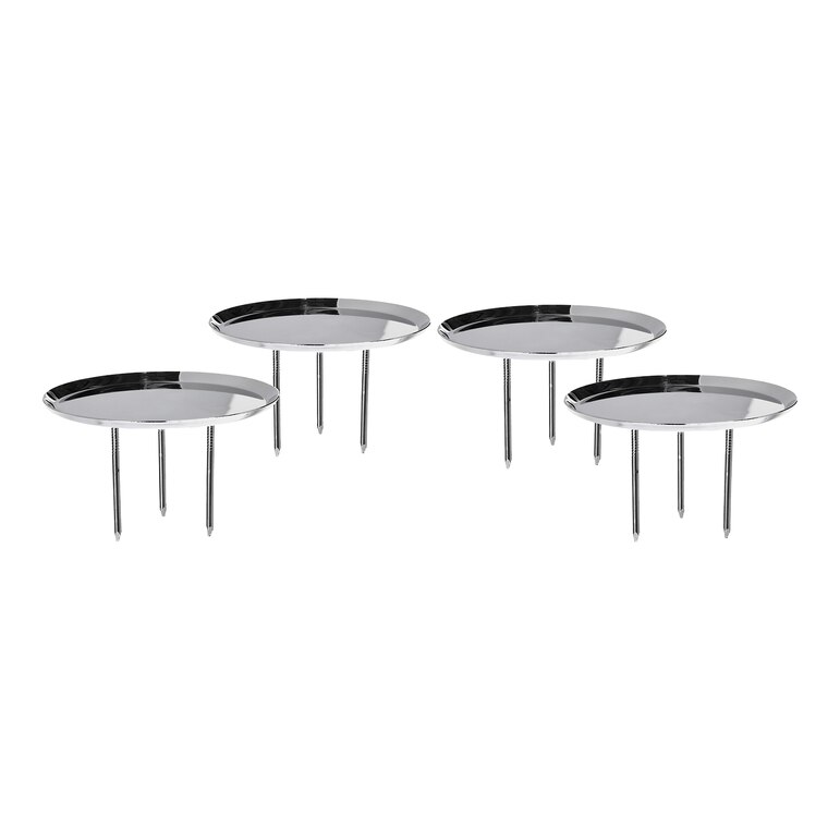 silber, ⌀ 8 cm, 4 Stück