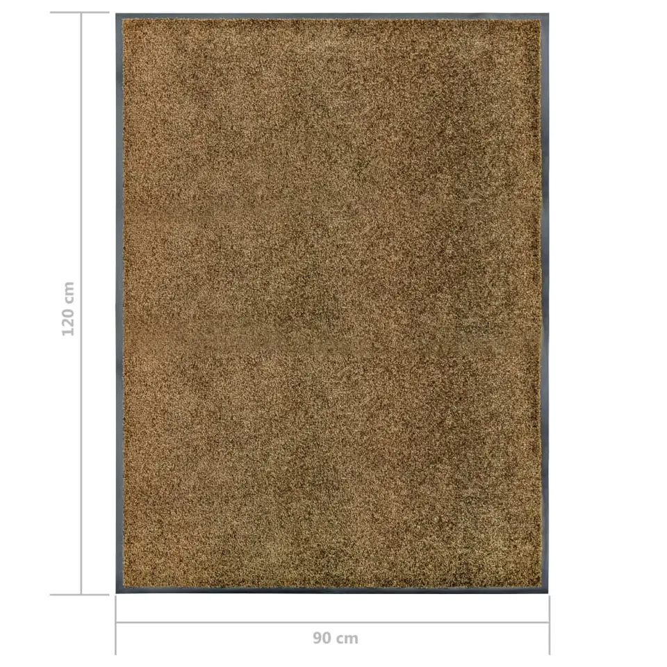 vidaXL - Mat - Bruin - Stof - 90 x 120 cm