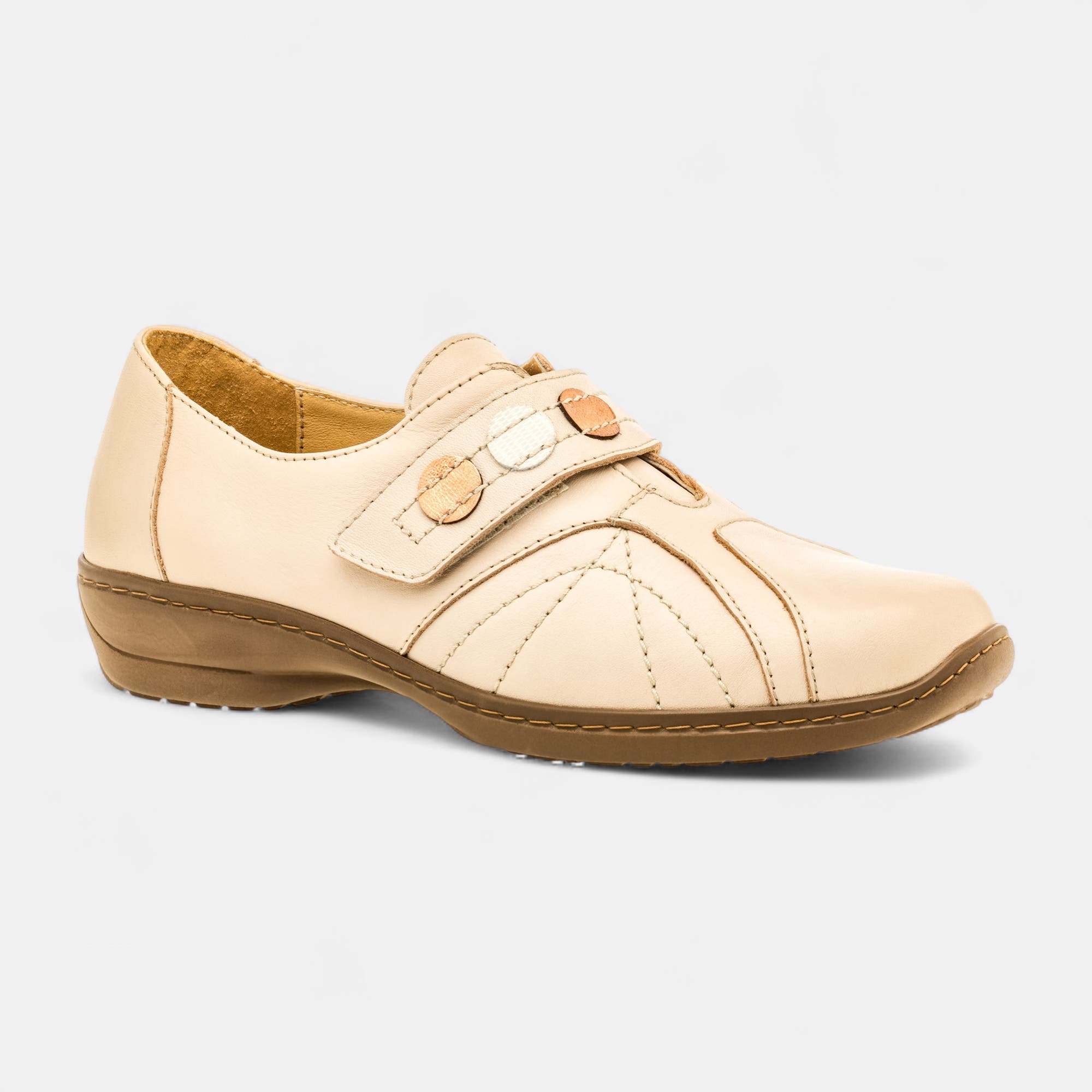 Escarpins pieds sensibles Femme en cuir beige