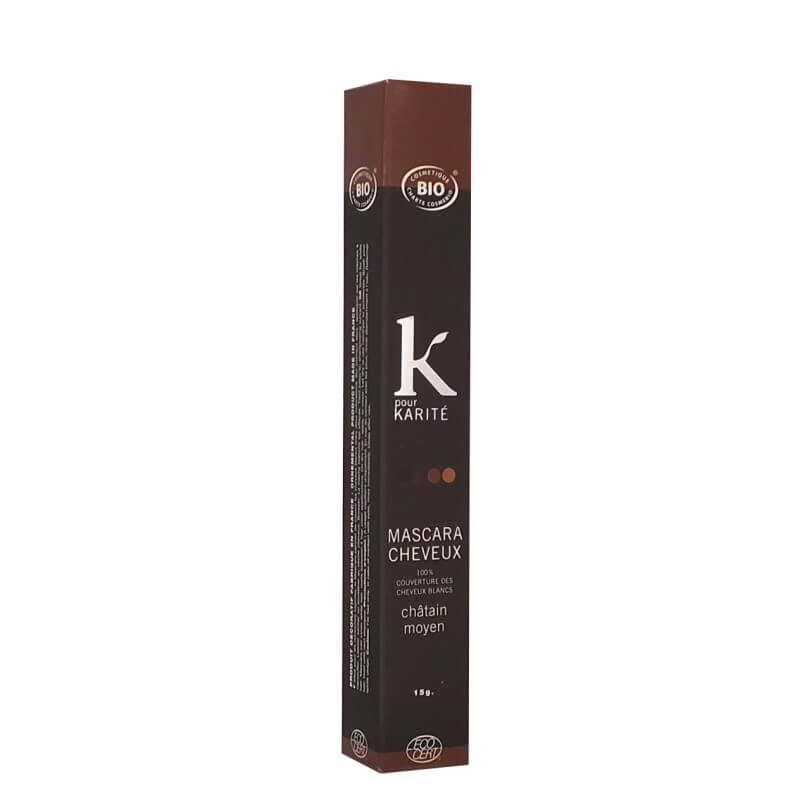 Mascara cheveux ton sur ton 4 châtain moyen K POUR KARITE 15g