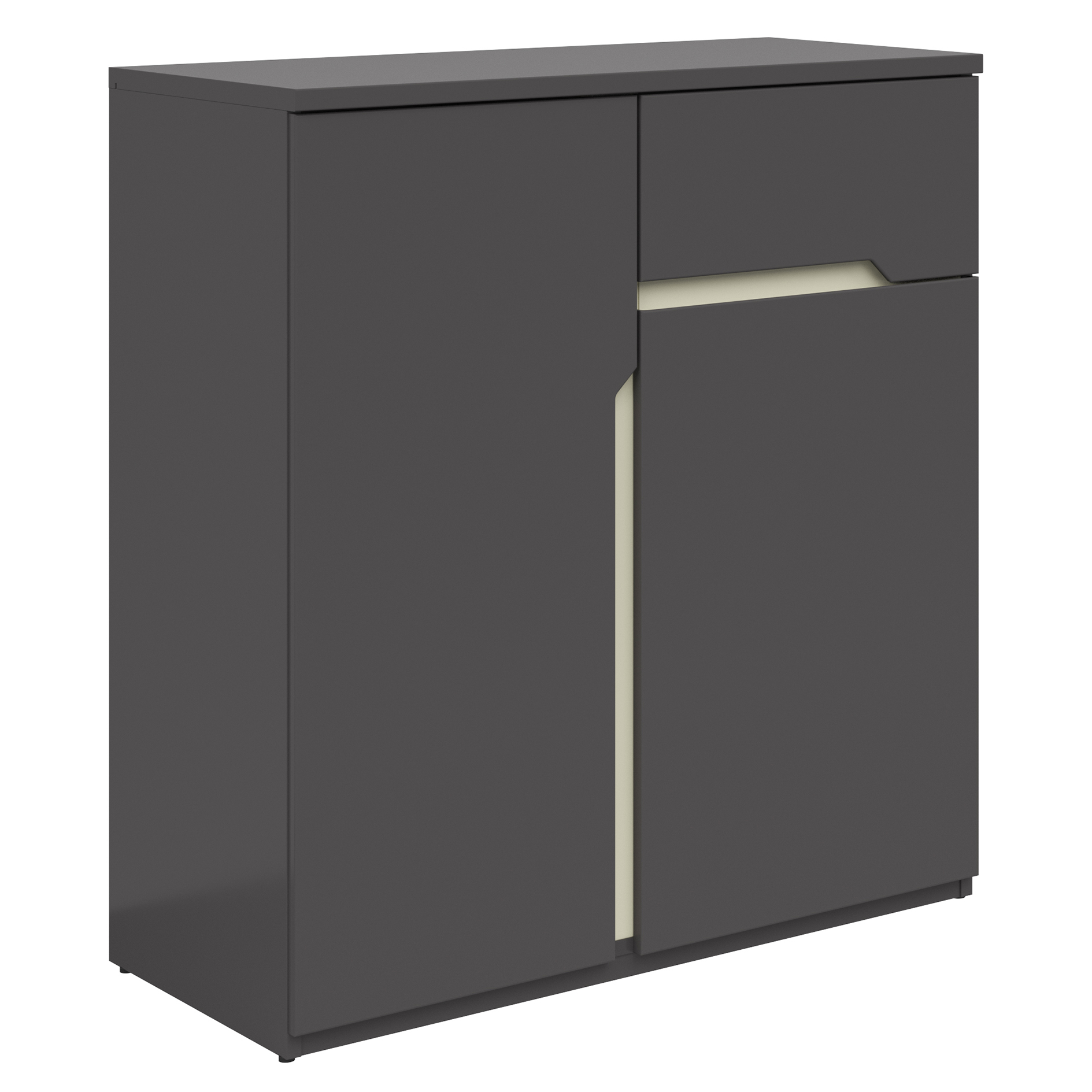 Kommode - kieselgrau-graphit - 85 cm