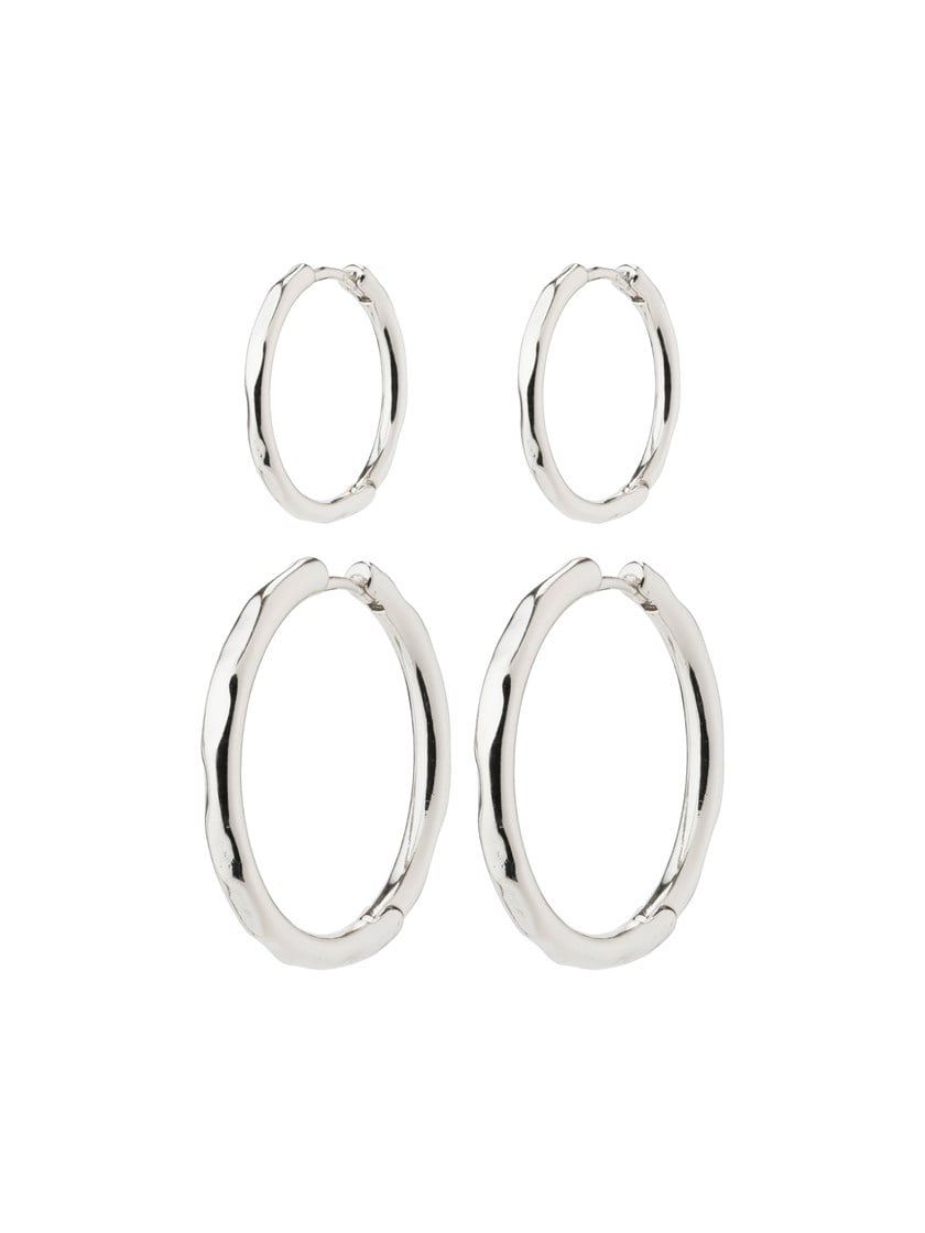 EVE HOOP EARRINGS 2-IN-1 SET S Silver