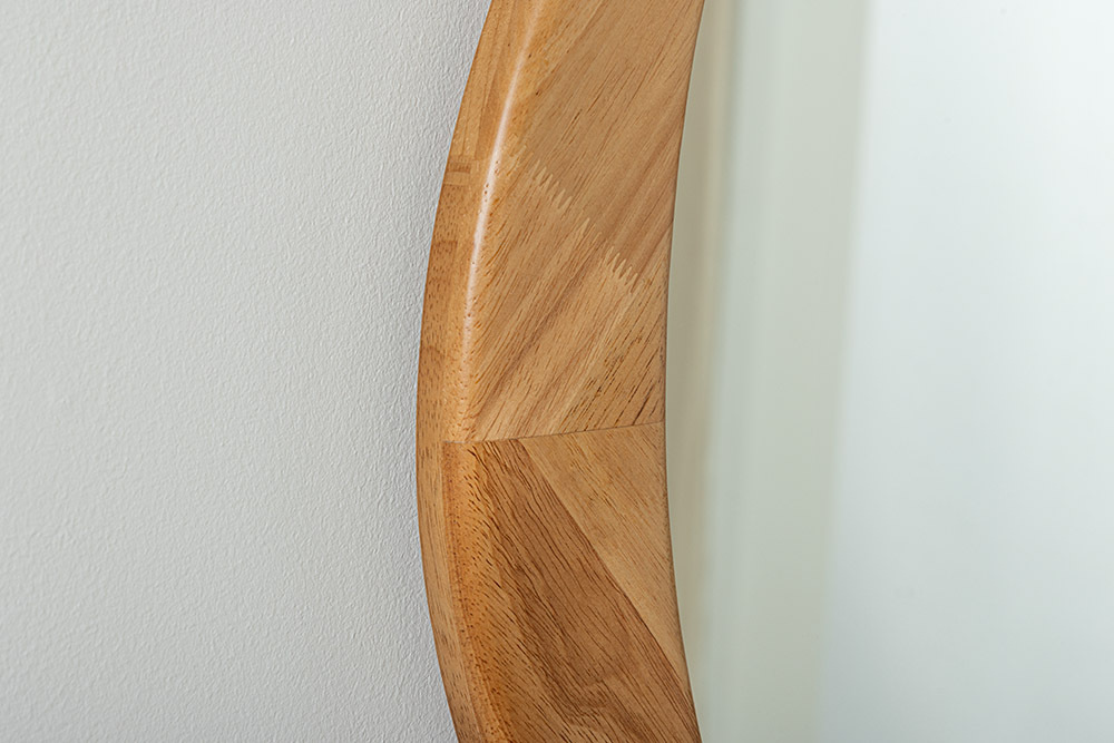 Massiver Wandspiegel ORGANIC 65cm natur Eichenholz-Design