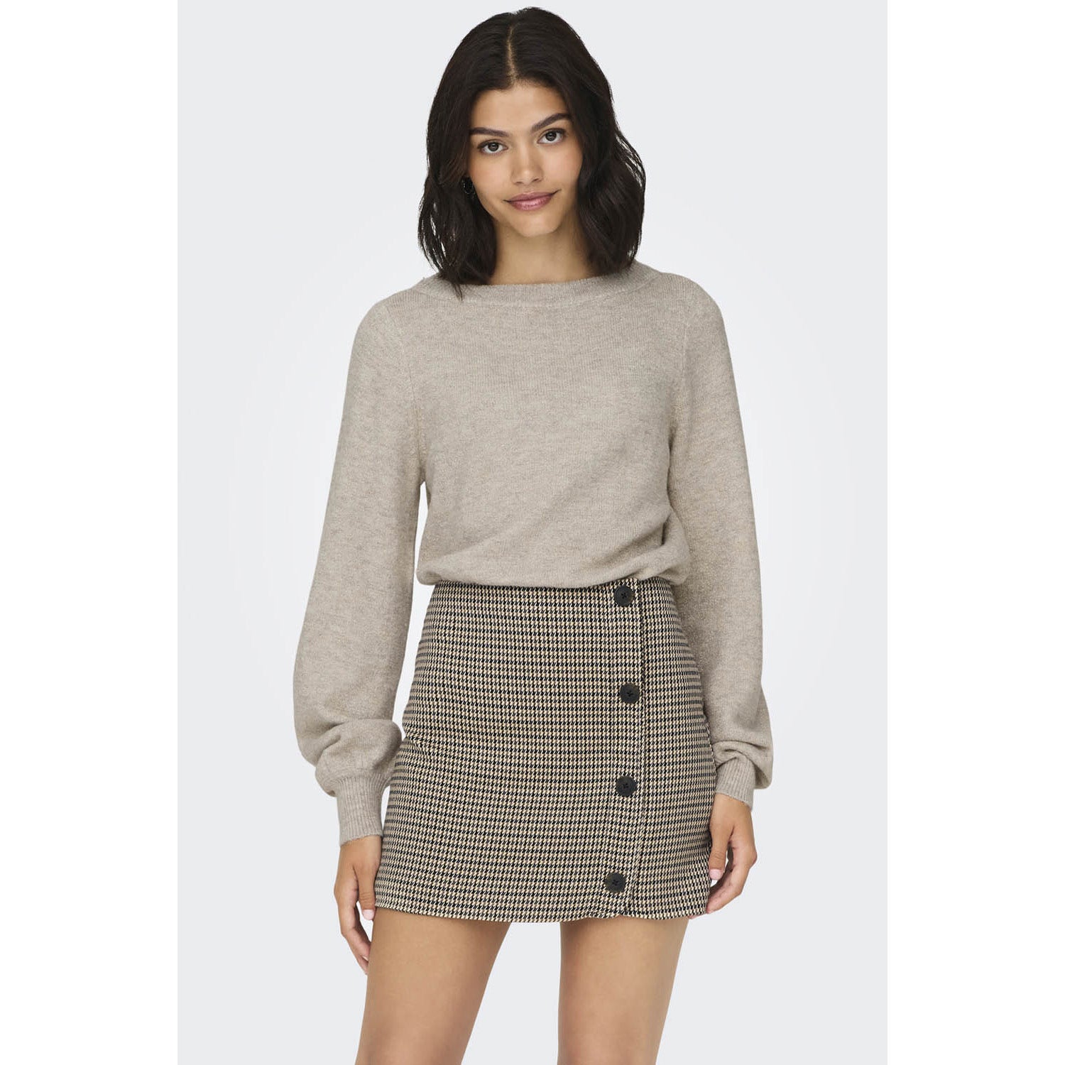 Jacqueline De Yong  Rue Glitter Long Sleeve Boat Pullover