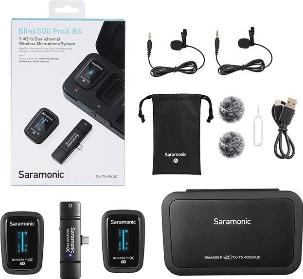 Saramonic - Blink 500 ProX B6 - Draadloos Microfoonsysteem - 2,4 GHz - Voor Mobiele Apparaten