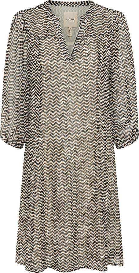 Part Two BotellePW DR Small black zig zag print