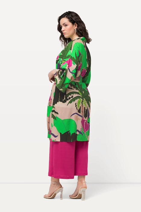Kimono, Palmen, Bindegürtel, 3/4-Arm