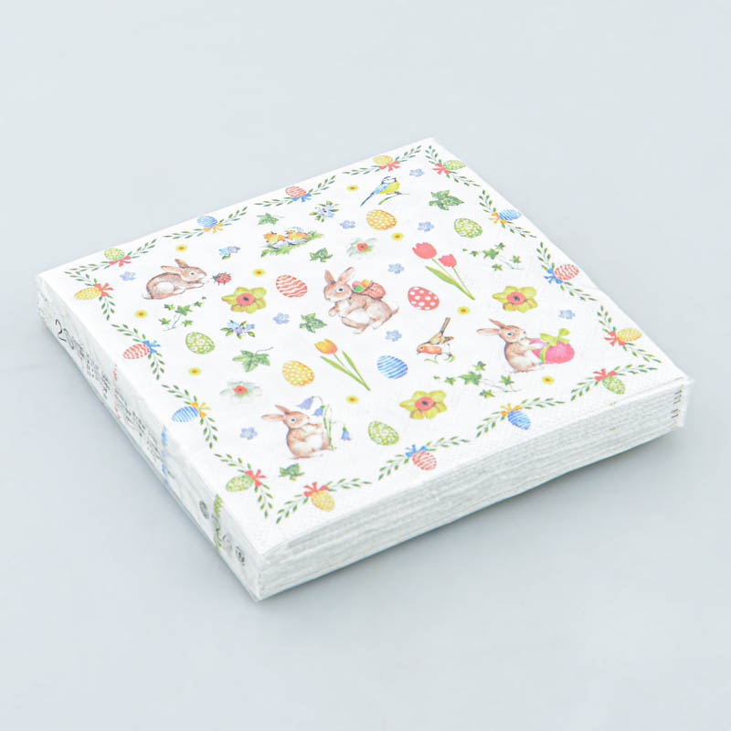 Lot de 20 serviettes ambiance de Pâques