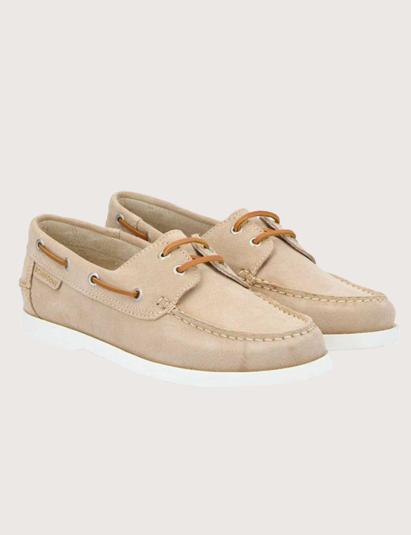 SCHMOOVE CHAUSSURES BATEAU SUÈDE BEIGES HOMME