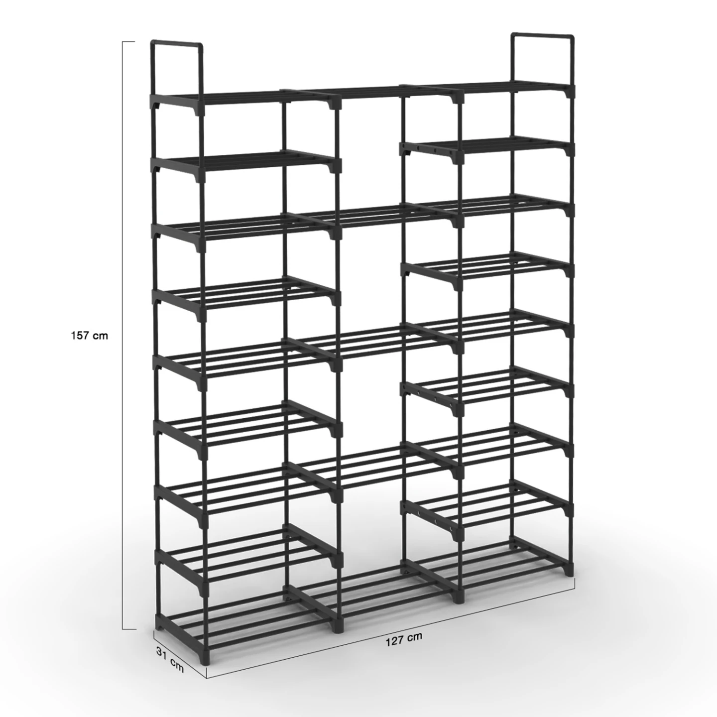 Etagère range chaussures 50 paires modulable maxi capacité noire
