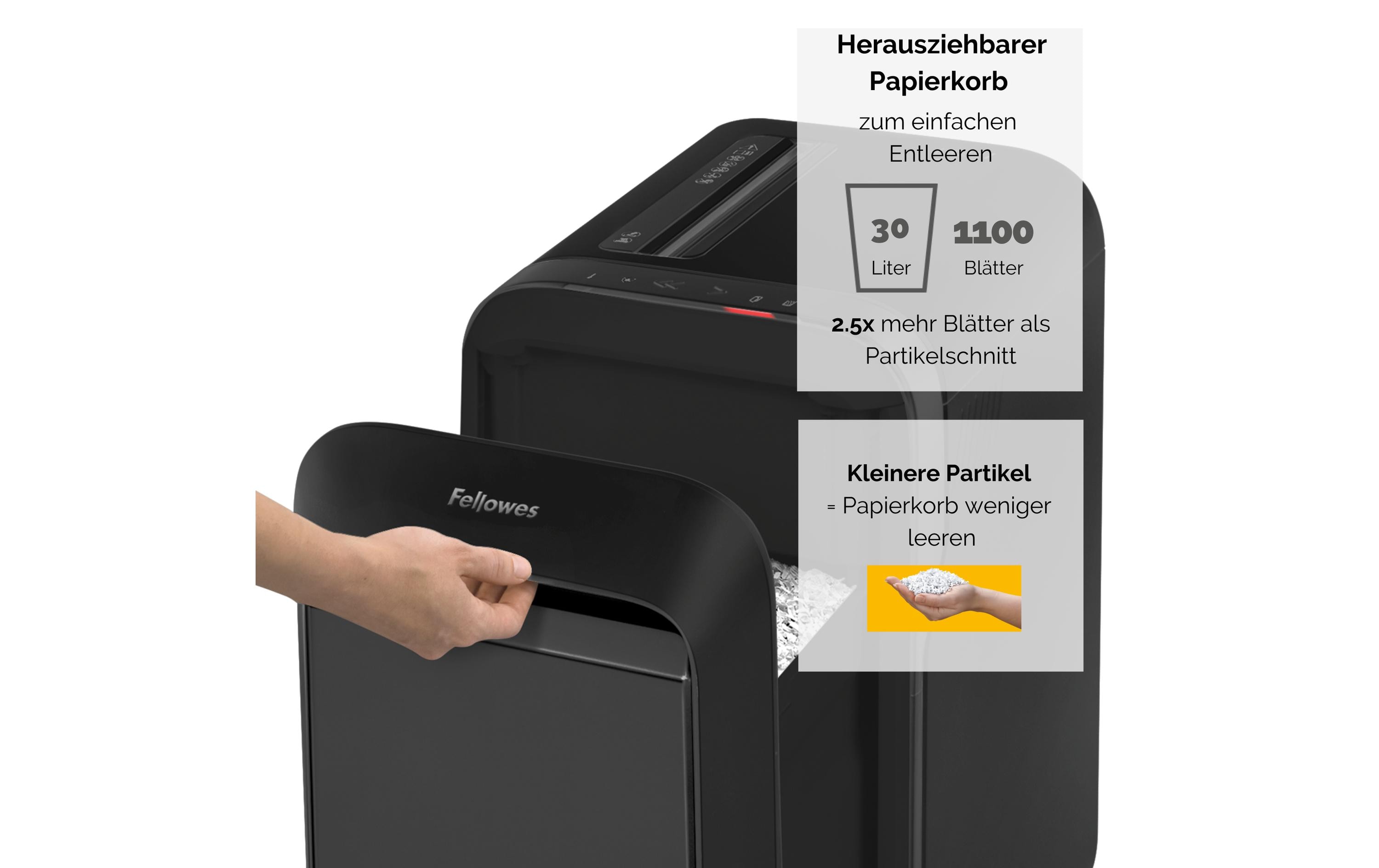 Aktenvernichter LX221 P-5, 20 Seiten, Schwarz<br>Papierschredder