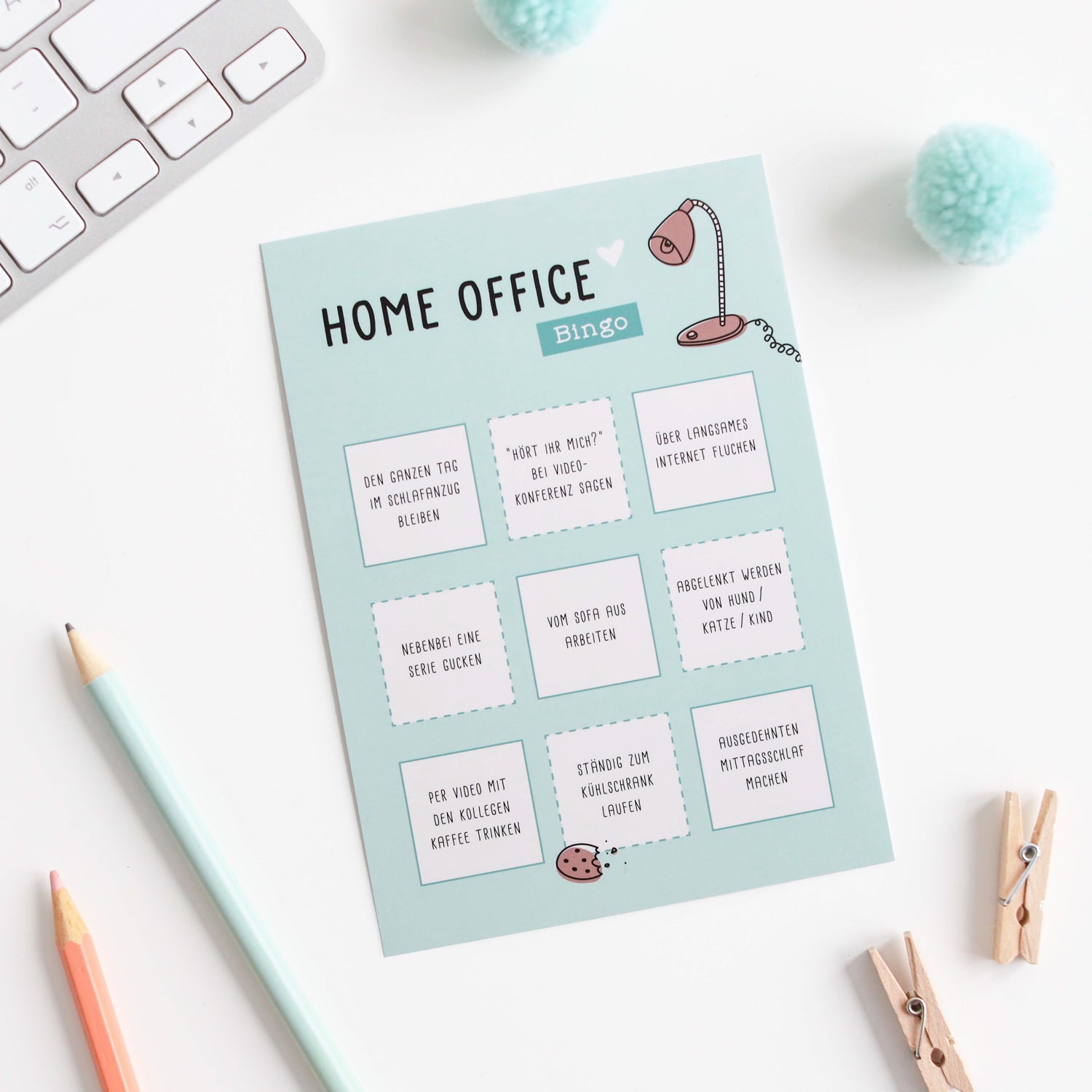 Postkarte „Home Office