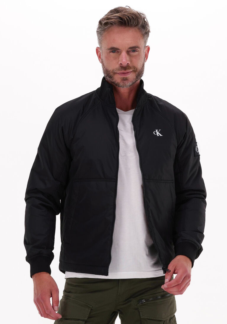 CALVIN KLEIN zwarte calvin klein jack padded harrington jacket