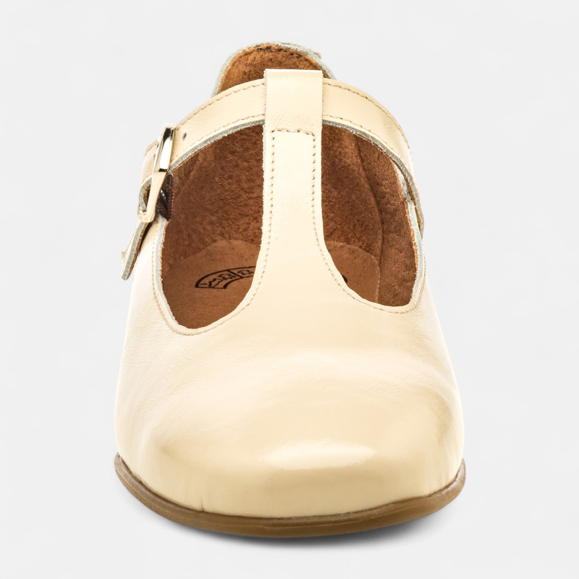 Ballerines Femme en cuir beige
